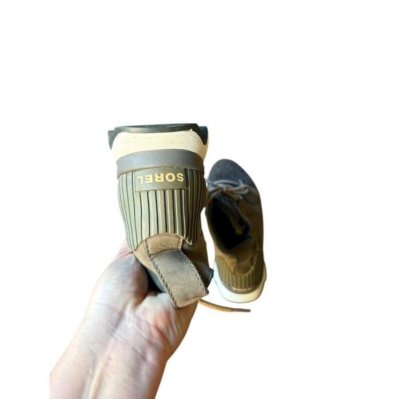 Sorel Weatherproof Kinetic Caribou Hiking Snow Sneaker Boot - Quarry Grey Brown - Picture 10 of 12